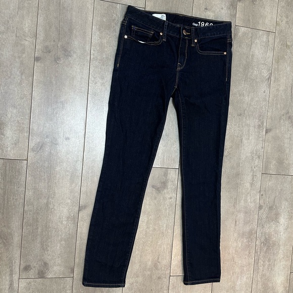 GAP 1969 Skinny Jeans Women’s Petite Jeans Always Skinny Dark Wash Size 2 Short - Picture 14 of 15